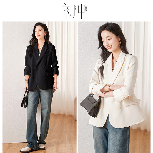 Chu Shen Small Suit Women's Commuting Casual Design Irregular Back Slit Suit Jacket S142F4324