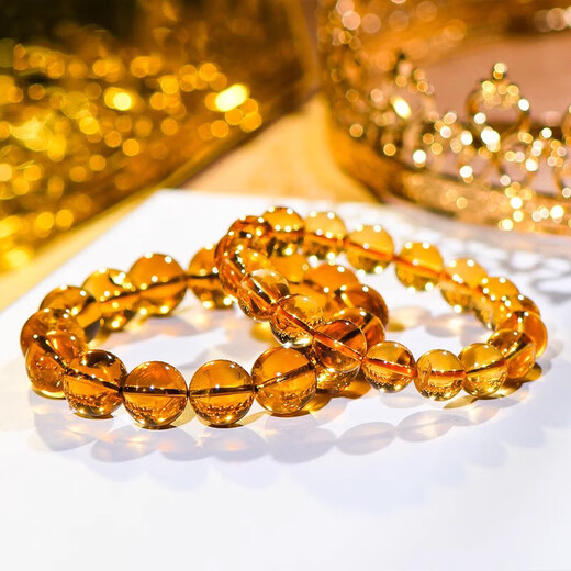 Aitcol Brazil Super Seven Citrine Bracelet Lucky Transport Purity Bracelet for Men and Women Birthday New Year's Eve Gift for Girlfriend Collection Grade Whiskey Citrine 8mm