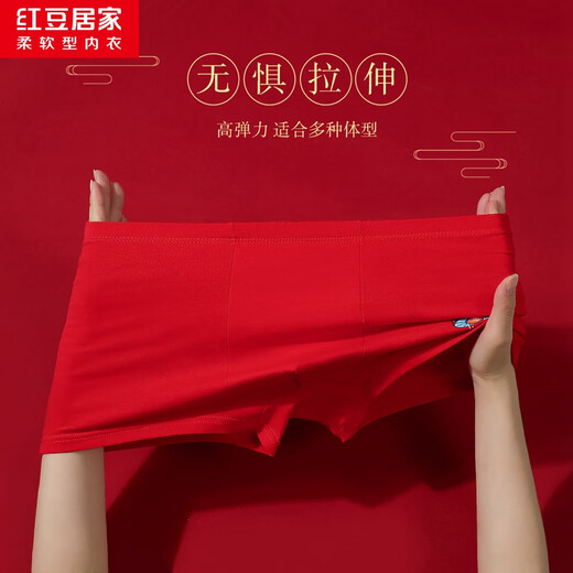 Hodohome children's underwear boy's lucky zodiac year red shorts boy's new year's festive cotton shorts 311 165