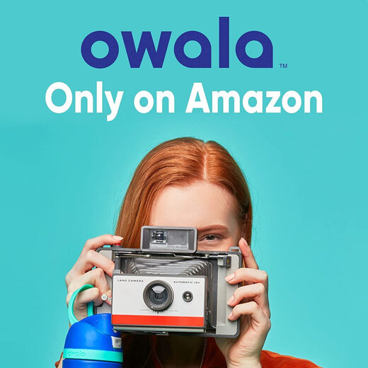 OwalaFreeSip 304不锈钢弹盖杯商务便携车载办公保温杯 白色款 710ml