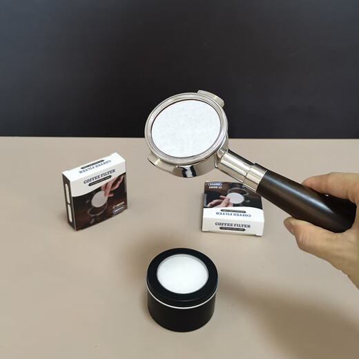 Brangdy round powder bowl coffee filter paper Moka pot secondary water filter paper Italian coffee machine handle special 58mm universal 60MM Moka pot filter paper 200 pieces two boxes + free storage box