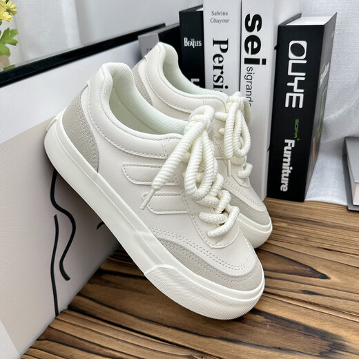 
Blue screen shoes for women 2024 new spring and autumn niche design sense shell toe shoes for women thick sole white shoes versatile women's shoes Pink (1098) 36