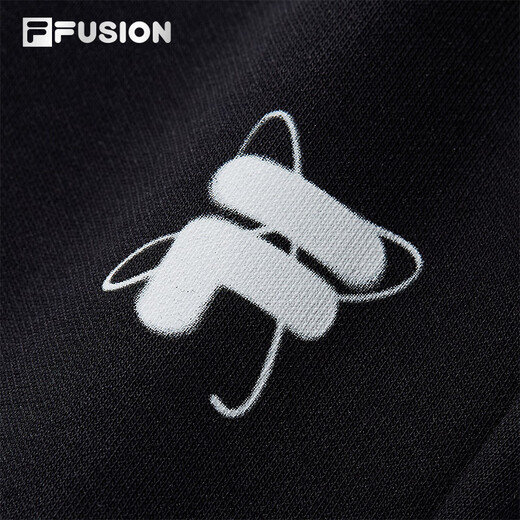 Fila Fusion Fila Fashion Brand Knited Pants 2025 Summer New Fashion New Fashion Flowing Pantalones casuales [Hombres] Negro - Bk L
