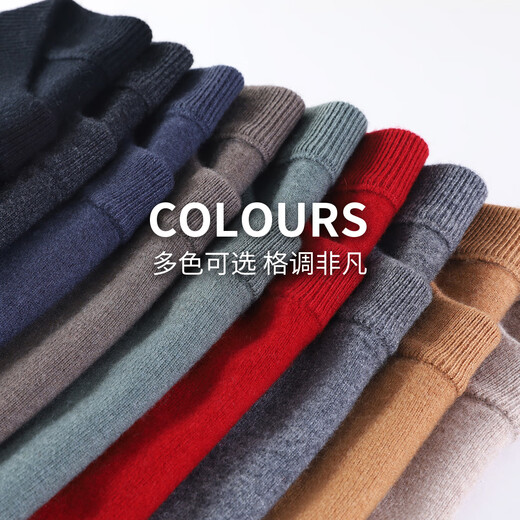 安东尼奥【90.9%绵羊毛+9.1%山羊绒】中青年男士秋冬毛衣打底衫保暖羊毛衫