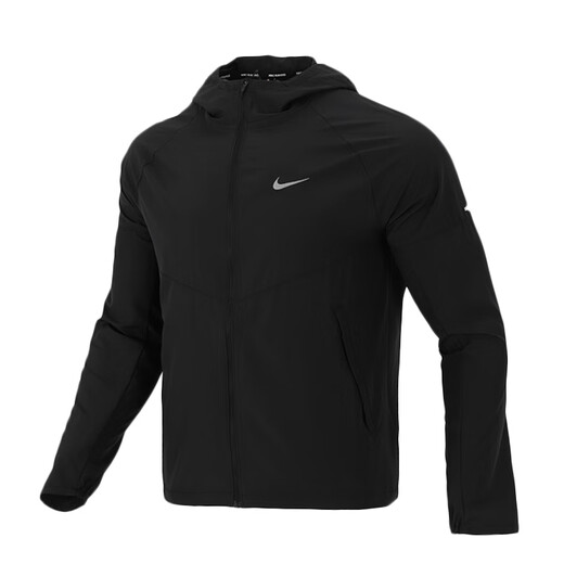 Nike (NIKE) men's sports suit 26 spring new casual windproof hooded jacket coat T-shirt loose trousers three-piece set casual running three-piece set 2XL