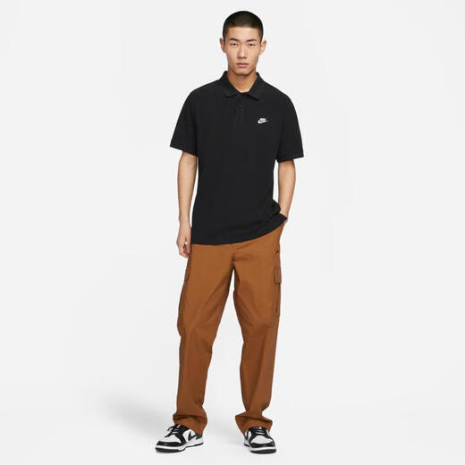 Nike Club Men's Business Affaire T-shirt à manches courtes décontractées Tops tricotés simples All-Match Sports respirant Polo FN3895-010 S