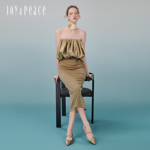 Joy/peace Dong Jie's same Olive Martini 25 Autumn New Chinese Cowhide Light Mouth Mary Jane Single Shoes 12603CQ5 Apricot Color 34