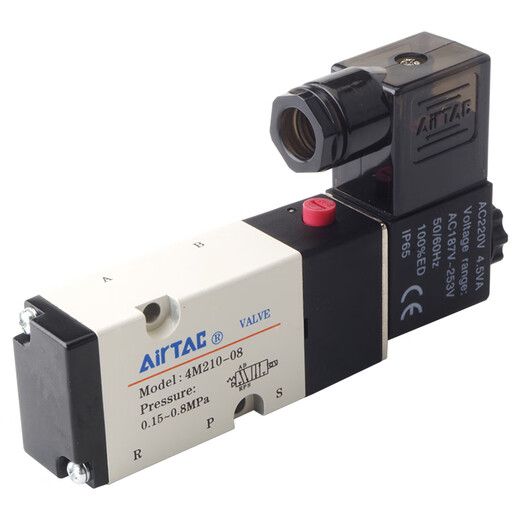 Válvula solenoide del panel neumático de Airtac 4M210-08 310-10 24V 220V Válvula de aire de control de inversión 4M12006