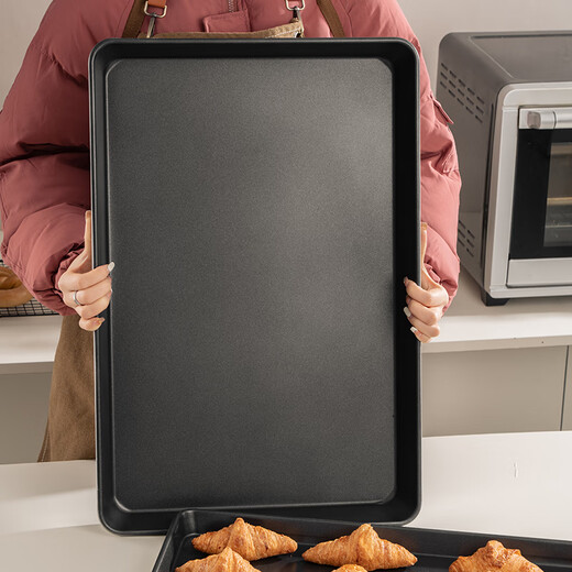 Shuyu British commercial non-stick baking pan 60 40 oven bread baking mold special rectangular aluminum tray non-stick non-stick 0.5 thick middle edge 60x40x2.8cm