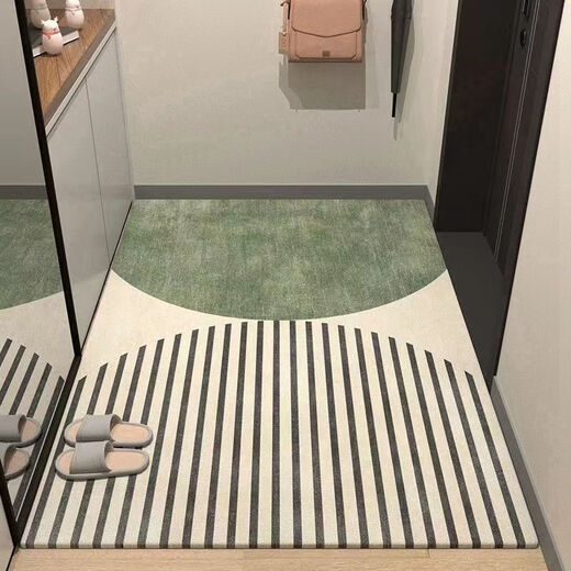 Xinlin silicone non-slip bottom entrance mat floor mat aisle living room door mat is stain-resistant, washable and light luxury minimalist 01 100*120 cm (environmentally friendly and can be cut)