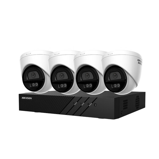 
Hikvision 4 million white light full color hemisphere industrial security monitoring intelligent humanoid detection camera indoor warning night vision voice intercom PoE mobile detection monitoring set 4-way 4 million hemisphere humanoid detection voice intercom official standard configuration