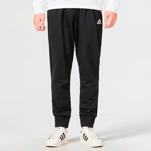Adidas阿迪达斯男裤春季新款小脚裤子运动裤针织收口休闲跑步长裤GK9226 IC9417/黑色小脚裤 S /175/76A