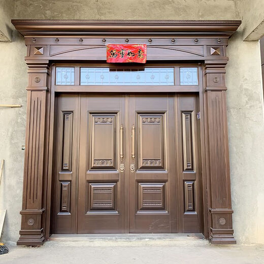 维诺亚别墅大门双开门仿家用入户门农村自建房乡村庭院进户门 纳福门 一