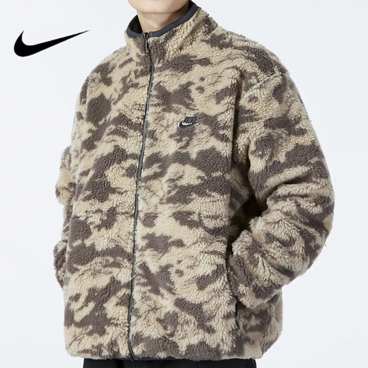 耐克（NIKE）男装新款SB滑板运动服摇粒绒保暖休闲翻领夹克外套 DQ4885-010 S