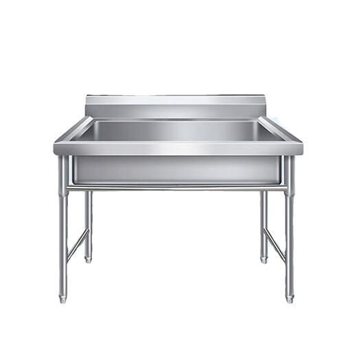 Stainless steel commercial sink kitchen single-slot large hand-washing sink dishwashing custom dishwashing basin with bracket integrated sink 1200*600*800 without faucet without faucet hole