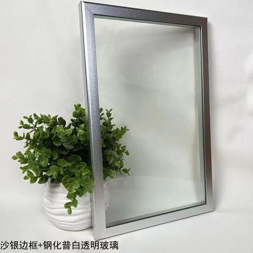 迈恻亦铝框门定做书柜门铝合金门酒柜门玻璃门厨柜门家具门12种颜色可选 沙银（定制联系客服）