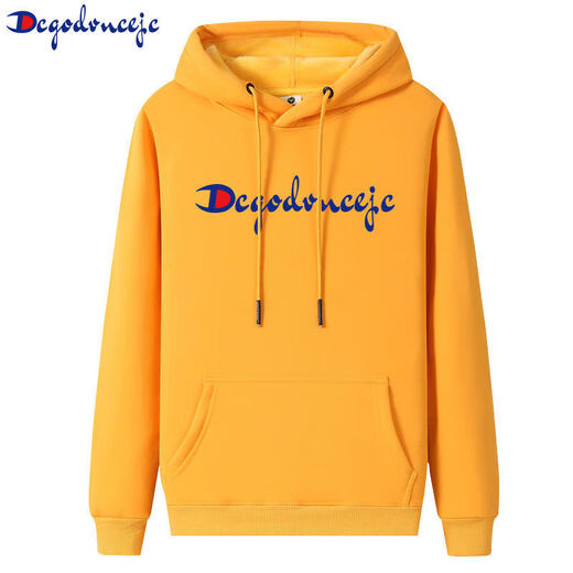 Champion Sweat-shirt de bon augure pour hommes et hommes avec coton à capuche Coton décontracté et polyvalent classique imprimé en veilt pull à sweat à capuche Couple de couple GJ9901-No Velvet-White M 80-105Jin [Jin est égal à 0,5 kg]