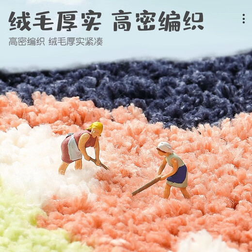 Segana bathroom absorbent floor mat bathroom door step mat cute non-slip mat home carpet door mat entry door mat Hello Bear 40*60CM two pieces