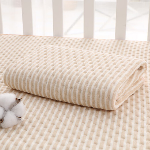 Reine Baumwoll -Urin -Trennkissen wasserdicht und atmungsable Waschbaby Farbe Baumwoll Urinpolster Baby Kinder Windel Leckdosen Leckdosen Menstruation Tante Pad Klasse A weißer Streifen 50*70 cm1 Streifen