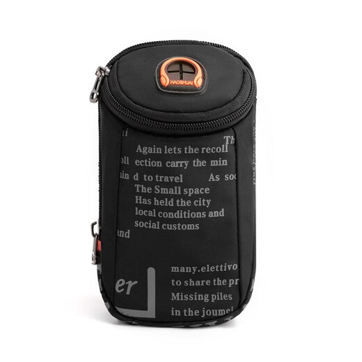 GPHF Japanese outdoor running arm bag for men and women sports morning running fitness mobile phone arm bag thin wrist bag mobile phone bag black