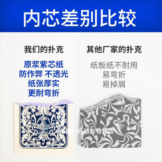 BEYZK保皇专用扑克皇京厂家直销10副装牌加硬耐用家用小卖铺牌批发 一条10副装 皇京9020青花加硬耐用56张