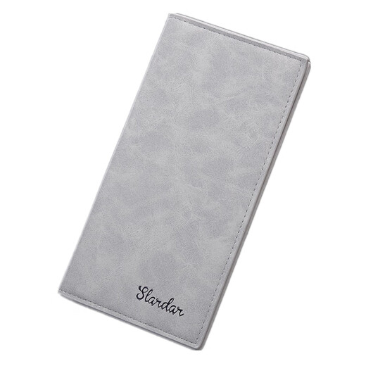 Pierre Cardin Herren Brieftasche Langer Jugend Multi-Card Casual Wallet Card Bag Japanische und koreanische trendige Student Personalisierte Retro-Brieftasche Retro Gray