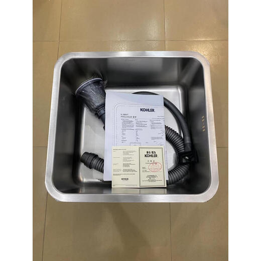 Tapa de mesa de fregadero de acero inoxidable e inferior Cuenca de cocina pequeña y doble ranura K-3884/97827T/97829T/97830 Rango único 3884 Piezas de entrega