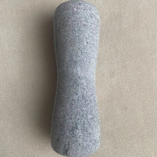 Meikejie household stone mortar, garlic mortar, medicine mortar, natural bluestone garlic masher, garlic press, garlic jar, supplementary food grinding stone, matte 03, enlarged 15*15*8.5 set