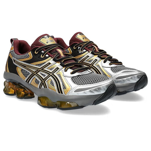 亚瑟士（asics）GEL-QUANTUM KINETIC 复古减震耐磨男士运动休闲鞋跑步鞋 碳灰/金1203A270-021 40.5 标准40.5/US7.5