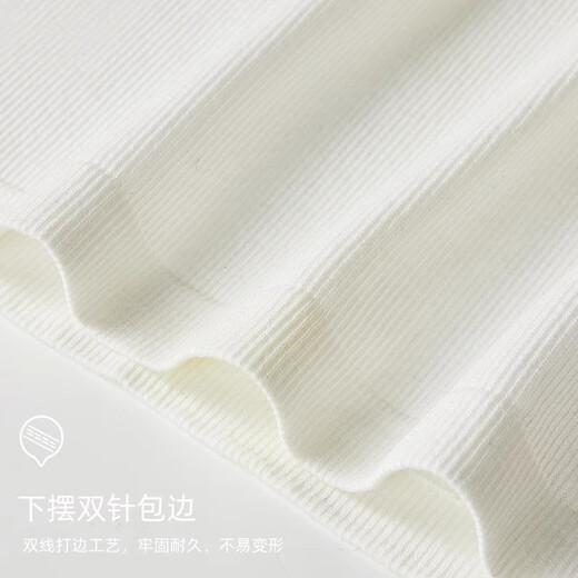 浪莎（LangSha）2件吊带背心女士春夏季修身白色百搭外穿打底内搭上衣 白色+白色 L