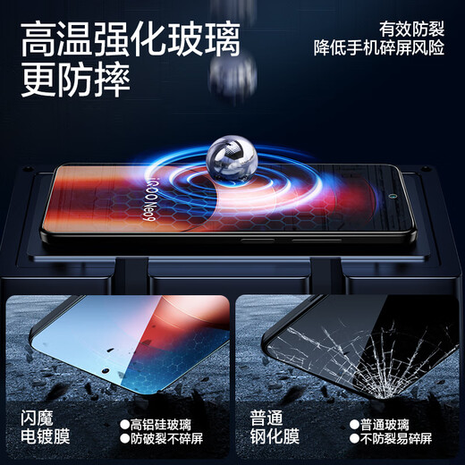 闪魔 【销量款】适用iqooneo钢化膜 爱酷系列手机膜vivo高清高透防爆抗指纹手机膜 【增强版|高清抗指纹】2片+神器 iqooneo9/neo9pro/neo9spro