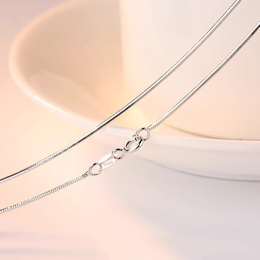 PT950 platinum necklace for women, platinum clavicle chain, long and short, thin platinum necklace, versatile plain chain for girlfriend, snake bone chain, light luxury style 40cm