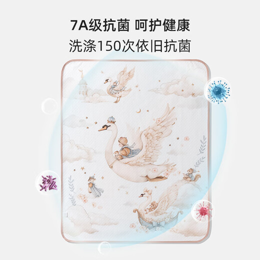 Rhinesen baby diaper pad pure cotton waterproof and breathable children's baby sheets washable large size menstrual period mattress reading time 7A antibacterial recommended to buy 2-3 pieces 80*100cm