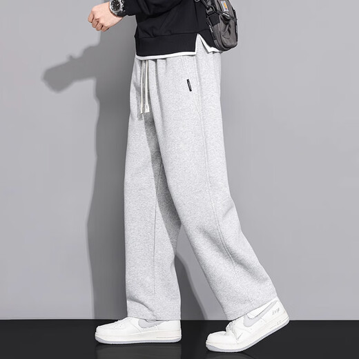 Fog Sky Casual Hosen für Männer in Frühlings- und Sommermodemarke Loose Spleißen gerade Hosen Khaki Drapery Vielseitige Sportarten American Hosen Männer CJ-6628 Khaki XL (Empfohlen 135-150jin [Jin gleich 0,5 kg]))