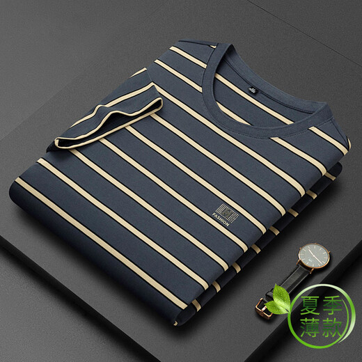 MASTER POLO Paul T-shirt official brand luxury short-sleeved polo shirt men's summer middle-aged lapel loose large size business casual Apricot gray 6195 L