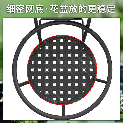 Iron hanging basket hanging rack balcony span plant hanger green ivy succulent plant railing flower rack household thickened bronze color [bold + with screen version]