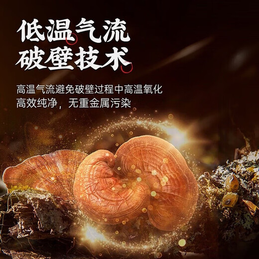 
Renhe Breaking Wall Ganoderma lucidum spore powder High-concentration Sanmu Changbaishan Ganoderma lucidum spore powder Middle-aged and elderly nourishing health products to enhance immune visits and give gift bags 2 boxes * 60 bags/60g [gift bags]