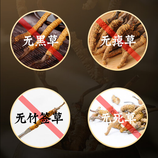 雷允上【官方】冬虫夏草 高端礼盒高档补品送人长辈父母礼盒 虫草5根/g 1g约5根