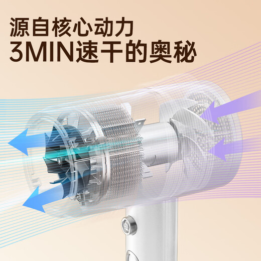AUX hair dryer household negative ion blue light hair care does not hurt the hair dryer 1800W high-power quick-drying hair dryer portable dormitory hair dryer