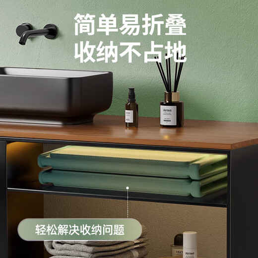 灏琦可折叠泡澡桶成人浴桶大人家用洗澡桶浴缸洗澡盆沐浴桶婴儿游泳桶 一秒速开【80*65】保温盖+收纳袋