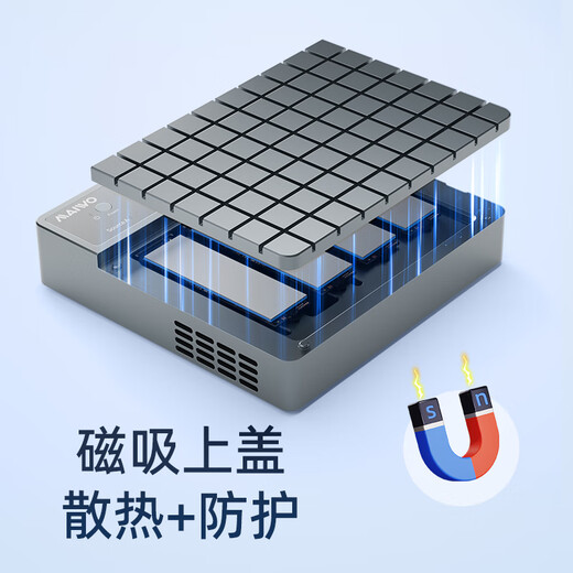 麦沃（MAIWO）USB4.0硬盘拷贝机 40Gbps M.2 NVNe固态硬盘底座 四盘位涡轮风扇笔记本台式电脑硬盘读写盒 K2024