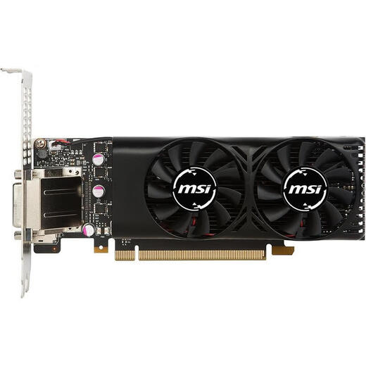 微星（MSI）【日本直邮 日本发货】显卡台式电脑独立显卡游戏剪辑全新 GTX 1050 Ti 4GT LP