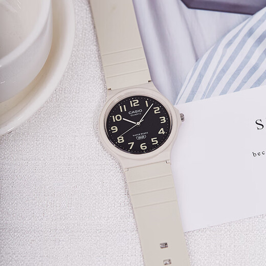 Casio (CASIO) small black watch for men and women, unisex student civil service examination, college entrance examination usable quartz watch MQ-24UC-8B