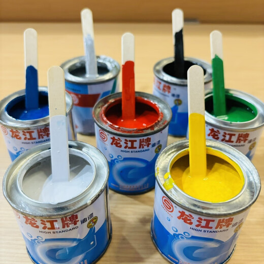 FANCYCHIC Brand Big Red Black Green Small Can 04 Medium Paint Text Complementary Color Drawing Paint Shiny Oil Order Free Paint Brush Red-Bottle (90g)