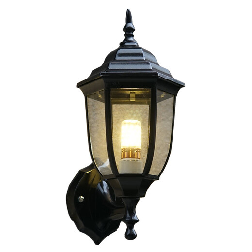 Yilin European-style outdoor wall lamp, retro courtyard garden corridor lighting, balcony outdoor waterproof lamp, wall lamp, garden lamp, bronze (free 3-watt LED bulb)