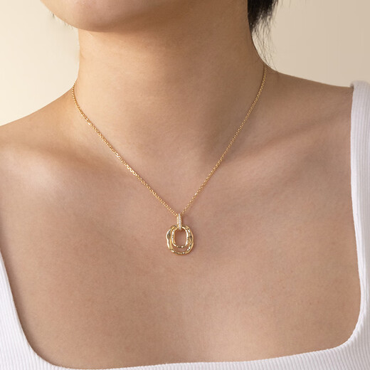 Helas Hera 18K gold diamond pendant buckle dual-purpose multi-functional multi-wear universal opening and closing buckle birthday gift diamond pendant/18K gold (free silver chain)