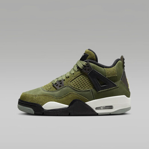 耐克（NIKE） Air Jordan 4 GS AJ 4 乔4 篮球鞋 橄榄绿FB9928-200 35.5