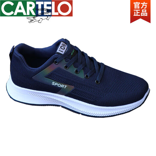 CARTELO new high-end men's shoes summer trendy mesh flying thin breathable mesh shoes men's versatile casual sports trendy shoes -881 gray 41