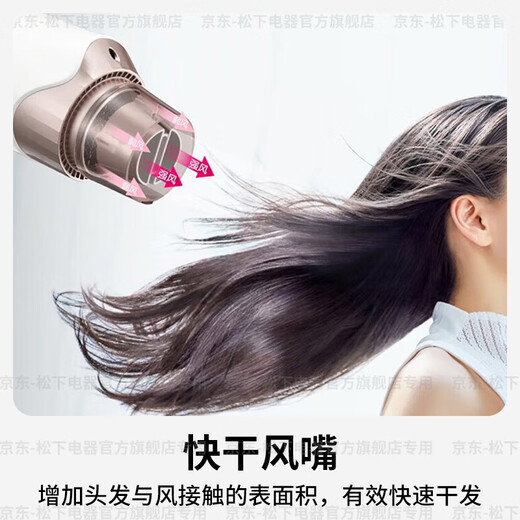 Panasonic National Subsidy Hair Dryer High Speed High Power Constant Temperature Quick Drying Household Negative Ion Multi-effect Hair Care Portable Hair Dryer Student Dormitory Girlfriend Birthday Gift Snow Top White Quick Drying Nozzle Gift Box WNE6A