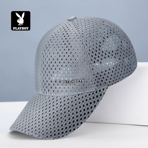 Playboy (PLAYBOY) baseball cap for men and women breathable mesh sunshade hat casual lightweight travel fishing peaked hat khaki